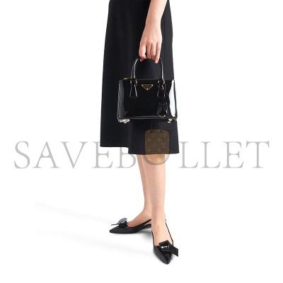 PRADA GALLERIA PATENT LEATHER TOTE BAG 1BA906 (20*15*9.5cm)